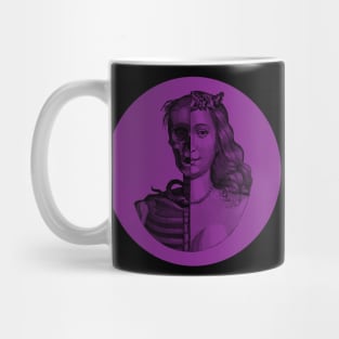 Halloween Skeleton Beauty Memento Mori, Black and Purple Style Mug